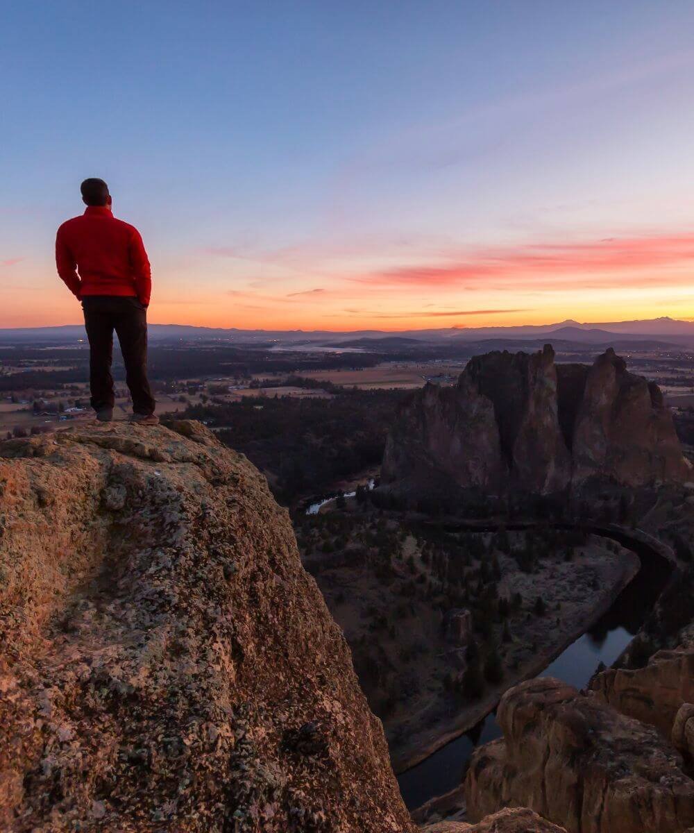 About-us-pinestead-property-management Pinestead PM owner walking at SmithRocks in Central Oregon